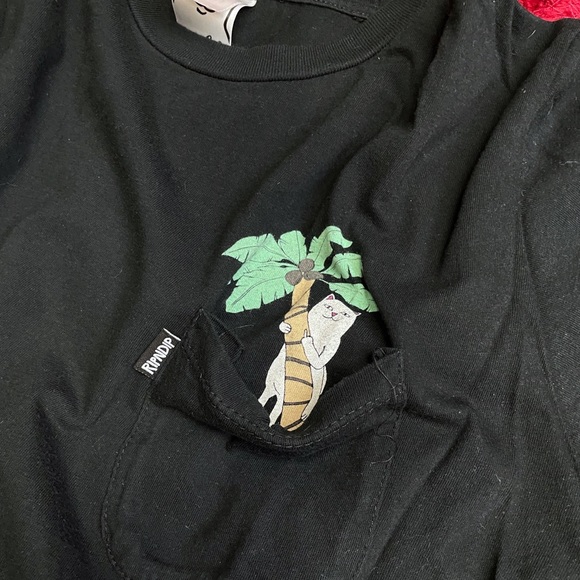 Ripndip Short Sleeve Skateboard Shirt Cat Medium Palm Tree - Picture 5 of 8